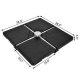 Tangkula 4PCS Patio Cantilever Offset Umbrella Base Weight Stand, 38" x 38" Umbrella Base