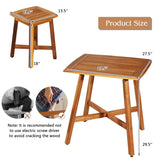 Tangkula 5 Piece Wood Patio Dining Set