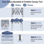 6.6 ft x 6.6 ft Outdoor Pop-up Instant Canopy Tent - Tangkula