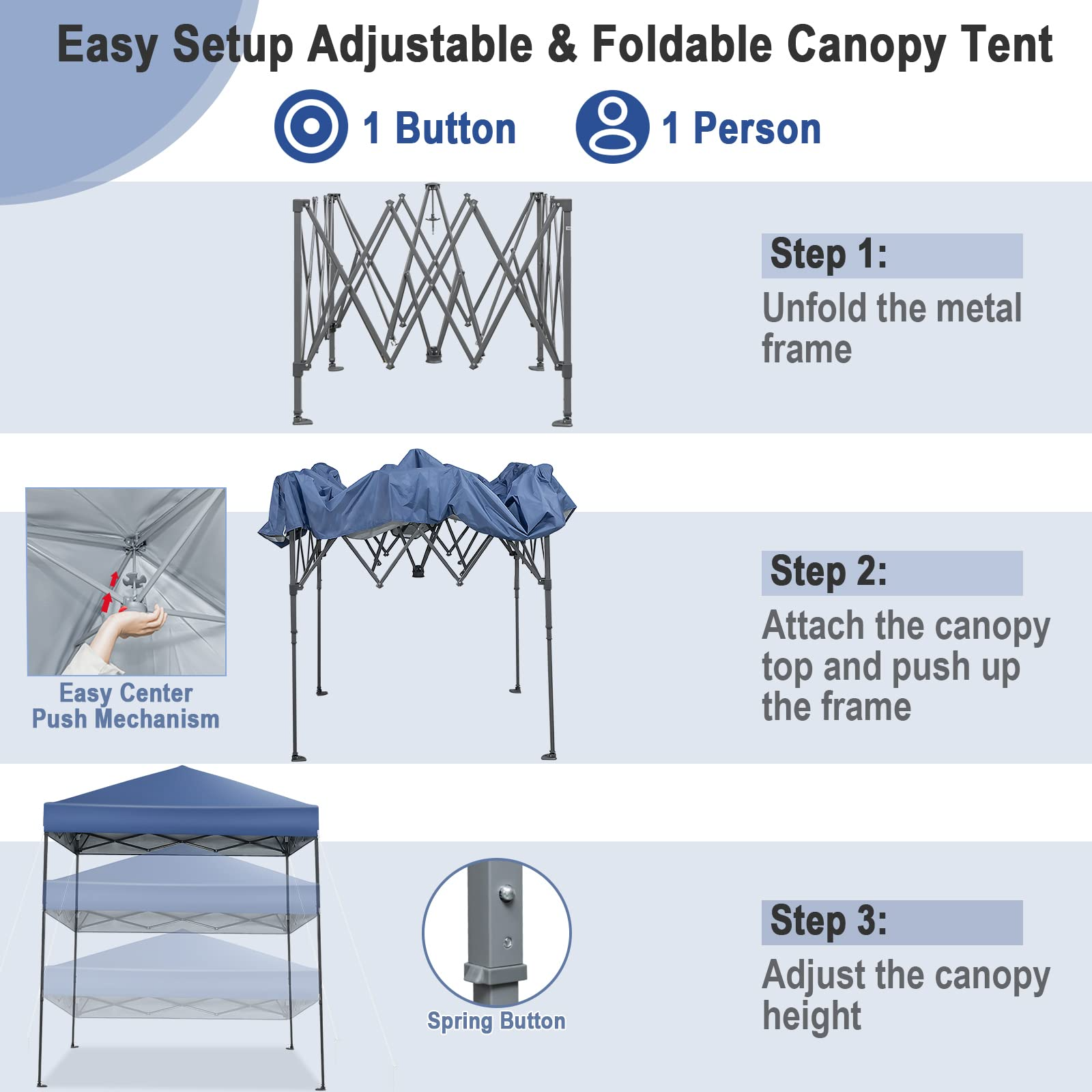 6.6 ft x 6.6 ft Outdoor Pop-up Instant Canopy Tent - Tangkula