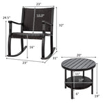 3 Piece Rocking Bistro Set - Tangkula