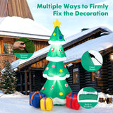 Tangkula 6 FT Inflatable Christmas Tree, Blow up Christmas Tree with 3 Gift Boxes, Self Inflating X-mas Tree with LED Lights