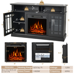 Electric Fireplace TV Stand for TVs Up to 50 Inch - Tangkula