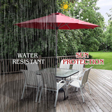 Tangkula 9 ft Patio Umbrella, Outdoor Market Table Umbrella with 1.5" Aluminum Pole