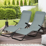 Tangkula Outdoor Chaise Lounge Chair Set of 2,Zero Gravity Folding Stackable
