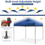 Tangkula 10x10 Ft Pop Up Canopy, 1 Person Set-up Instant Tent with Center Lock
