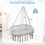 Tangkula 2-Person Hammock Chair, Hanging Hammock Macrame Swing