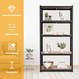 Tangkula Metal Storage Shelves, Heavy Duty Steel 5 Tier, Garage Organization Storage Rack, 36"Lx16''Wx72"H