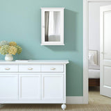 Tangkula Mirrored Bathroom Cabinet, Wall Mount Storage Cabinet with Single Door