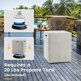 Tangkula Outdoor Propane Tank Cover, Patiojoy Propane Tank Hideaway Table with Side Handles & Adjustable Foot Pads