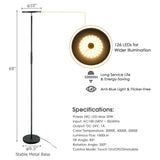 Sky LED Torchiere Floor Lamp, Dimmable Standing Light with 3 Light Options