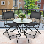 Patio Folding Chairs Set of 4 - Tangkula
