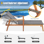 2 Piece Patio Chaise Lounge & Table Set - Tangkula
