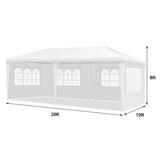 Tangkula Outdoor 10 x 20 Feet Canopy Tent, Party Wedding Tent with Removable Walls, Portable Canopy Shelter Gazebo Pavilion for Event