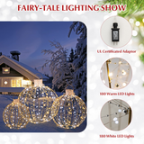 Christmas LED Light Balls for Tree (3 Pack) - Tangkula