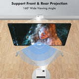 Tangkula Projector Screen with Stand, Portable Front & Rear Projection Screen 16:9 HD 4K