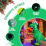 Tangkula 6 FT Christmas Inflatable Dinosaur, Indoor & Outdoor Christmas Decoration