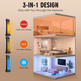 Tangkula 1500W Oscillating Space Heater, Fast Heating Ceramic PTC Tower Heater with Thermostat