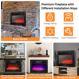 28.5 Inches Recessed Electric Fireplace Insert - Tangkula