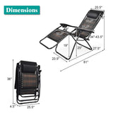 Tangkula Patio Rattan Zero Gravity Lounge Chair
