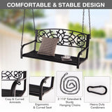 Tangkula 2 Person Porch Swing, Hanging Patio Swing Bench with Chains
