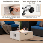 28 Inches Propane Fire Pit Table - Tangkula