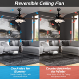 Tangkula 52-Inch Ceiling Fan with Remote Control