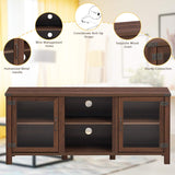 Tangkula Farmhouse TV Stand, Living Room Console Storage Cabinet for TVs up to 65" Flat Screen