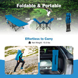 Tangkula Foldable Camping Cot, Portable Sleeping Cot with Carrying Bag