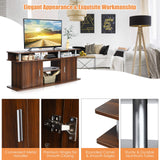 Modern TV Stand for TVs up to 70 Inches, Living Room Console Table w/2 Cabinets & Open Shelves