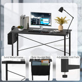 Tangkula Computer Desk with Storage Bag, Home Office Writing Study Desk