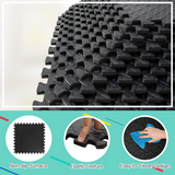 Tangkula 12 Tiles Exercise Flooring Mats with Border, Non-Slip EVA Foam Protective Mats
