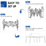 10' x 20' Pop Up Canopy Tent, Easy Set-up Outdoor Tent Commercial Instant Shelter