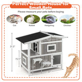 Tangkula 2-Story Outdoor Cat House