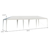 Tangkula 10 x 30 Feet Outdoor Canopy Tent, Wedding Party Tent with 16 Stakes & 8 Wind Ropes