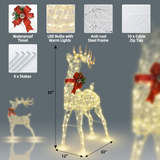 Tangkula Lighted Christmas Reindeer