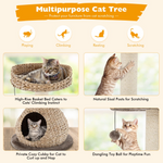 Modern Cat Tree for Indoor Cats - Tangkula