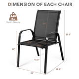 Tangkula Patio Dining Chairs, Outdoor Bistro Chairs