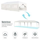 Tangkula 10' x 30' Outdoor Waterproof Gazebo Canopy w/ 6 Removable Sidewalls and 2 Doorways