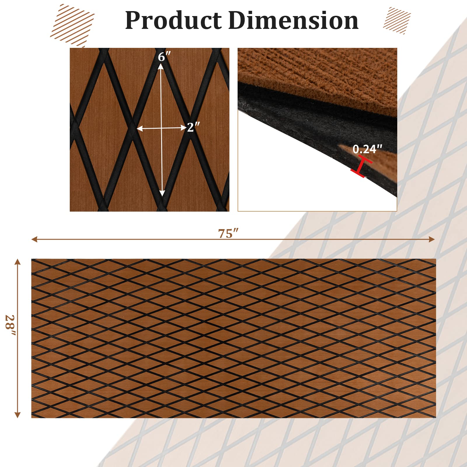 Tangkula EVA Foam Boat Decking Sheet