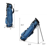 Tangkula Golf Stand Bag, Lightweight Organized Golf Bag, Easy Carry Shoulder Bag with 3 Way Dividers and 4 Pockets for Extra Storage