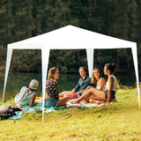 Tangkula 10'x10' Canopy Tent, Party Wedding BBQ Tent, Heavy Duty Gazebo Shelter Pavilion Cater w/4 Removable Sidewalls