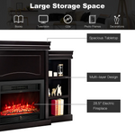  70 Inches Mantel Fireplace, 28.5-Inch Electric Fireplace - Tangkula