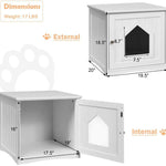 Cat Litter Box Furniture Hidden - Tangkula