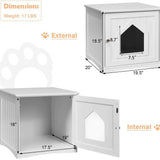Cat Litter Box Furniture Hidden - Tangkula