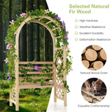 Tangkula 81.5 Inch Wooden Arch with 2 Person Bench