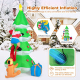 Tangkula  Inflatable Christmas Tree, LED Lights, Built-in Sandbags & Stakes, Indoor Outdoor Holiday Decor