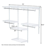  4 to 6 FT Custom Closet System - Tangkula