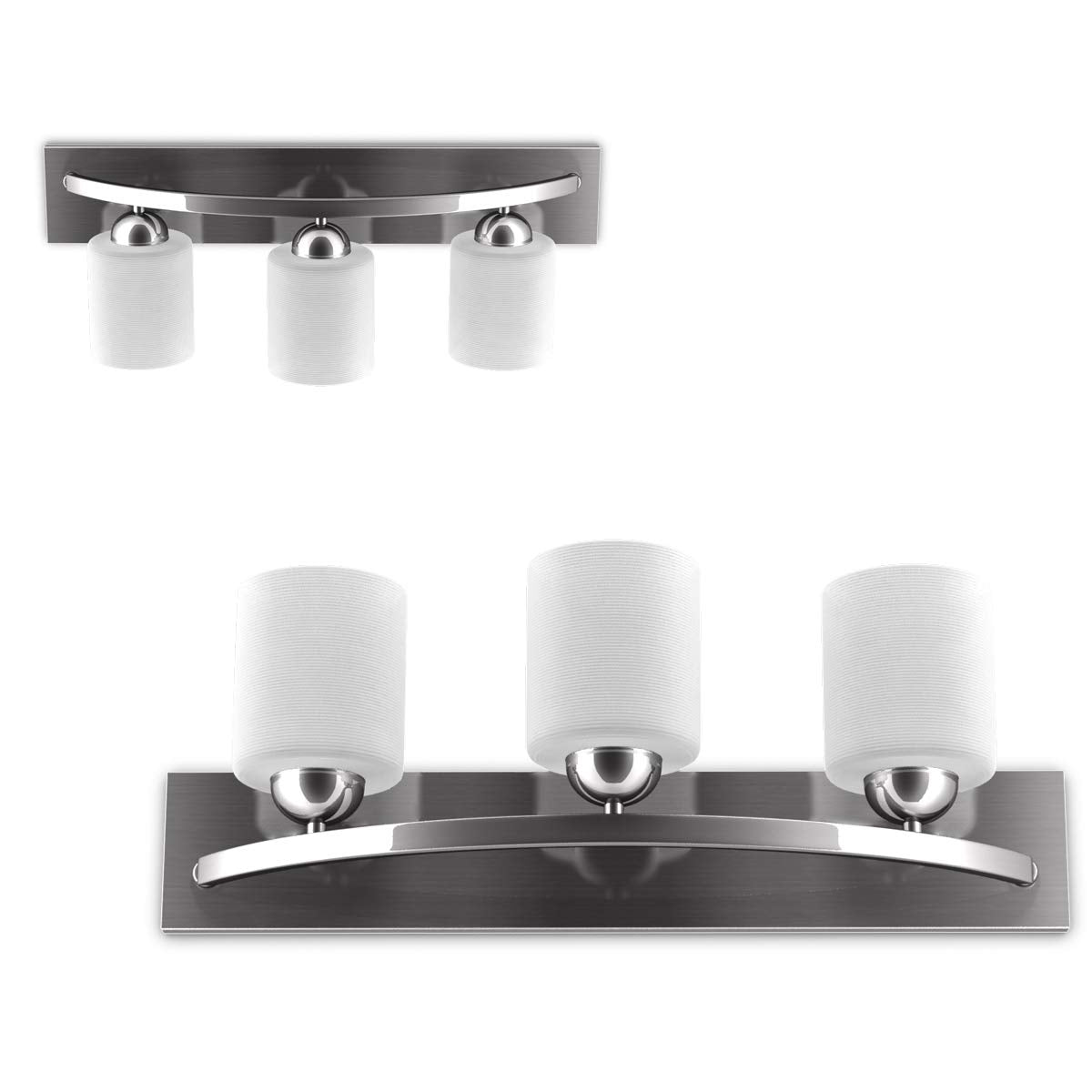Bathroom Vanity Lamp Brushed Nickel Wall Mounted Vanity Lighting Fixture - Tangkula
