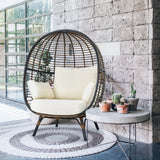 Tangkula Oversized Wicker Egg Chair, 450 LBS Max Load